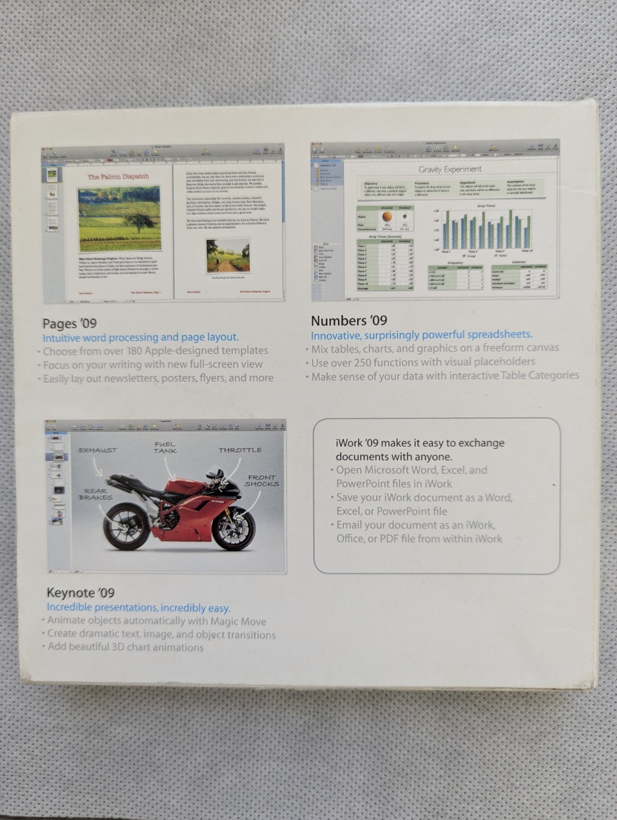 Apple iWork ’09 (Retail) (1 User/s) – Full Version for Mac MB942Z/A
