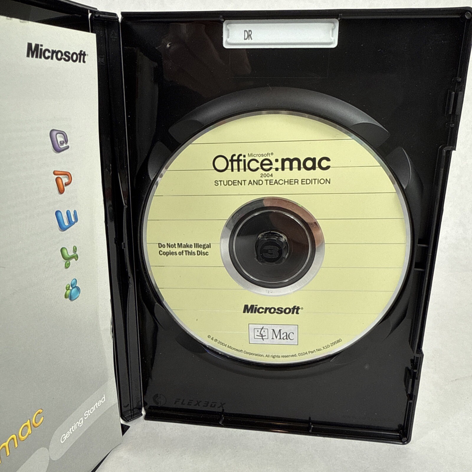 Microsoft Office Mac 2004 Student and Teacher Edition Software 3 keys W/ Booklet