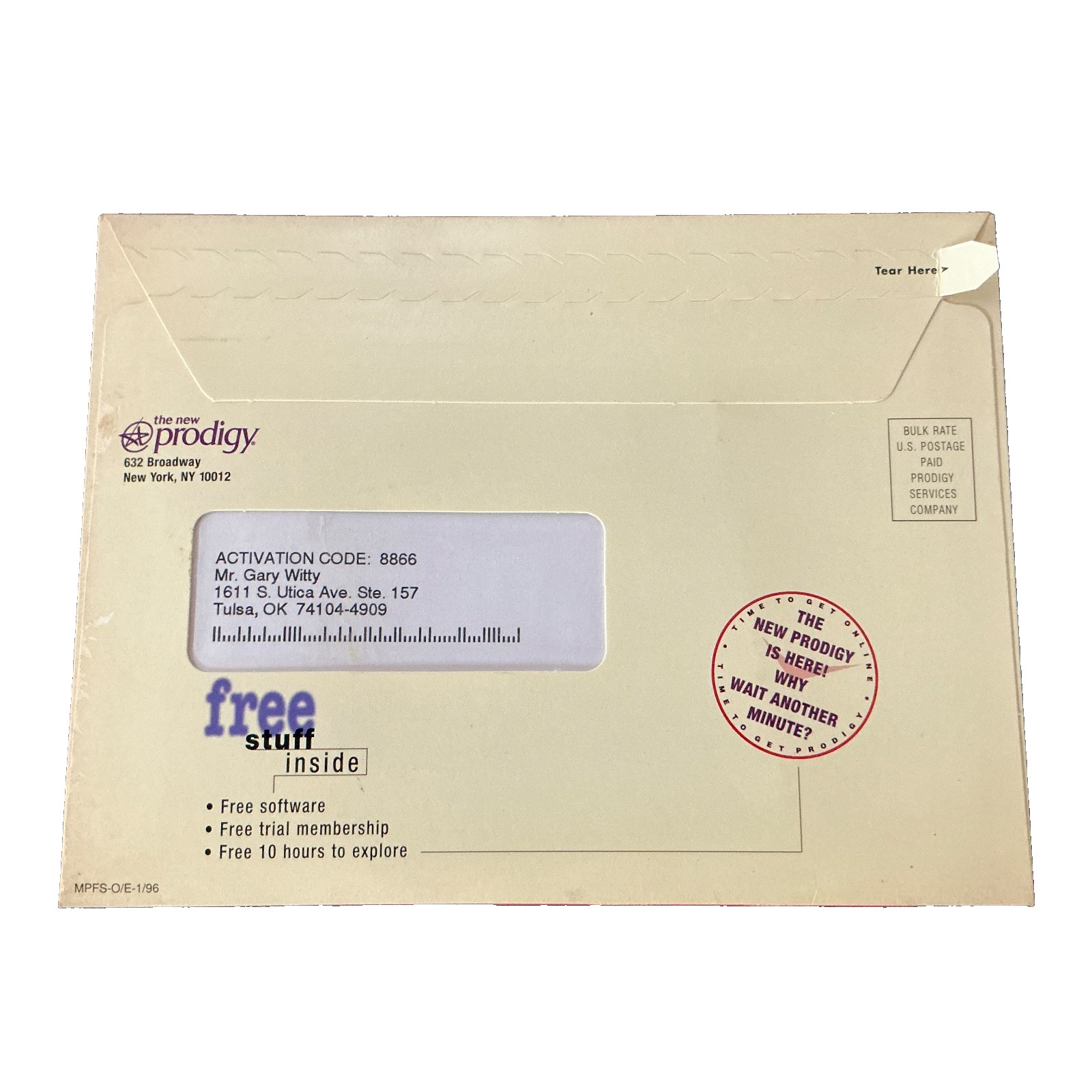 Vintage Prodigy Internet Service Software 1996 New Sealed