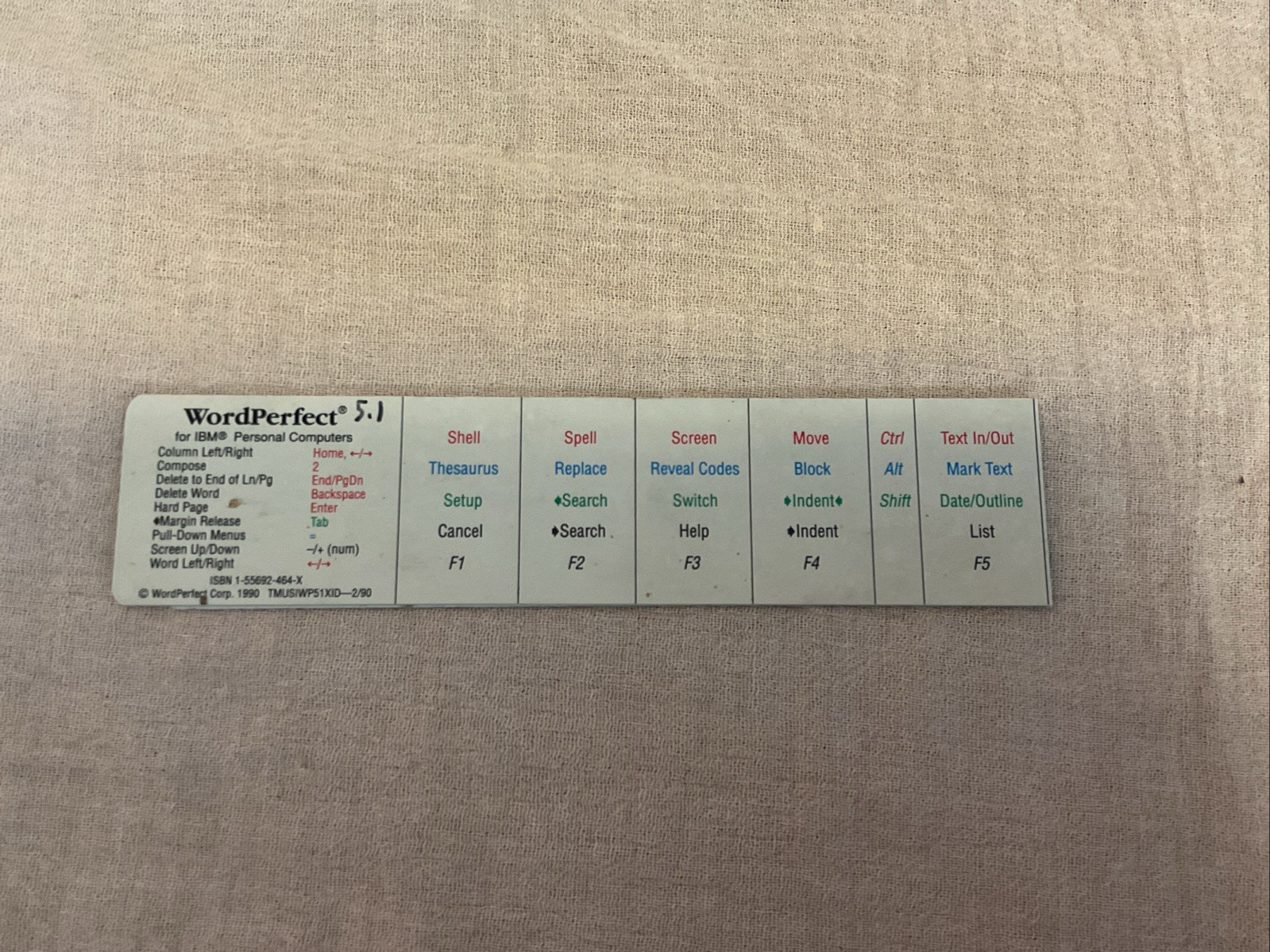 WordPerfect for DOS 5.1 Manual 3-Ring Binder 1989 Box Slip Case IBM PC