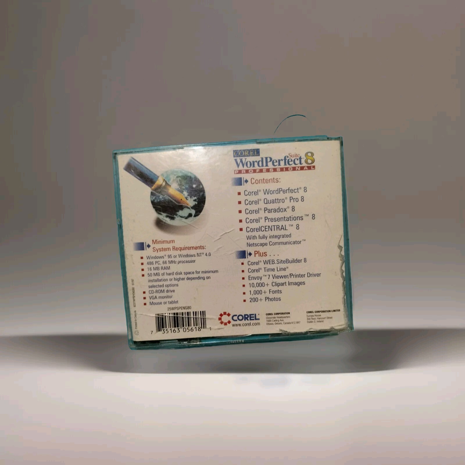 Corel WordPerfect Suite 8 CD-ROM (PC, 1997, WIn95) Vintage Office Software
