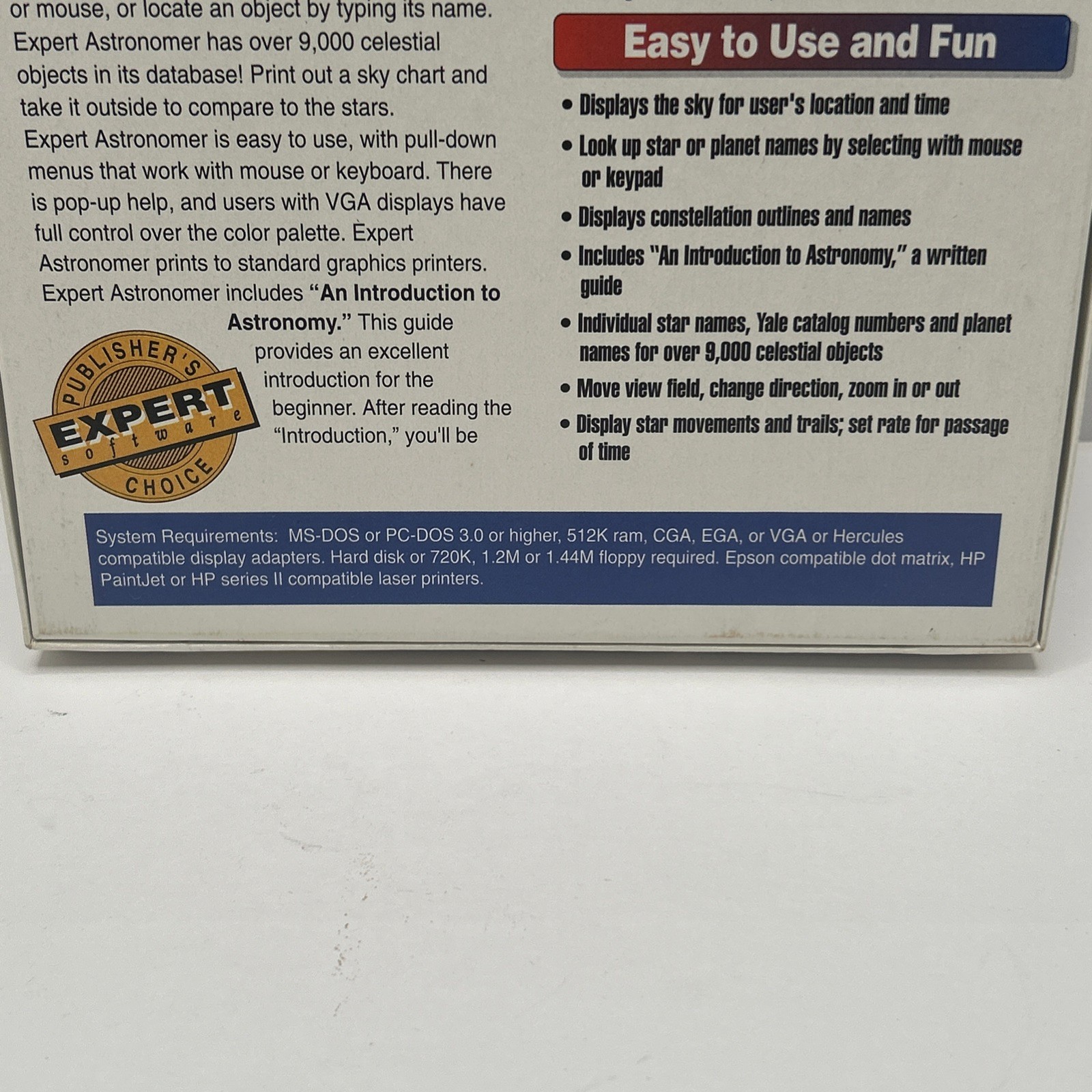 Brand New Expert Astronomer Bundle PC Software IBM/Tandy 3.5″ & 5.25″ Disk