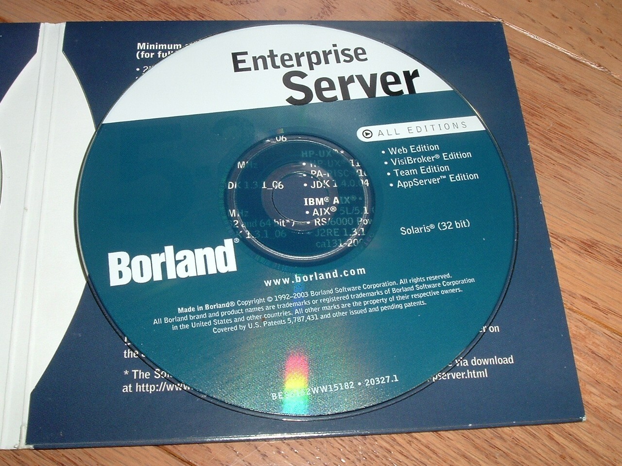 Borland Enterprise Server Appserver ed. for Windows,Linux,Solaris,HP-UX,IBM AIX