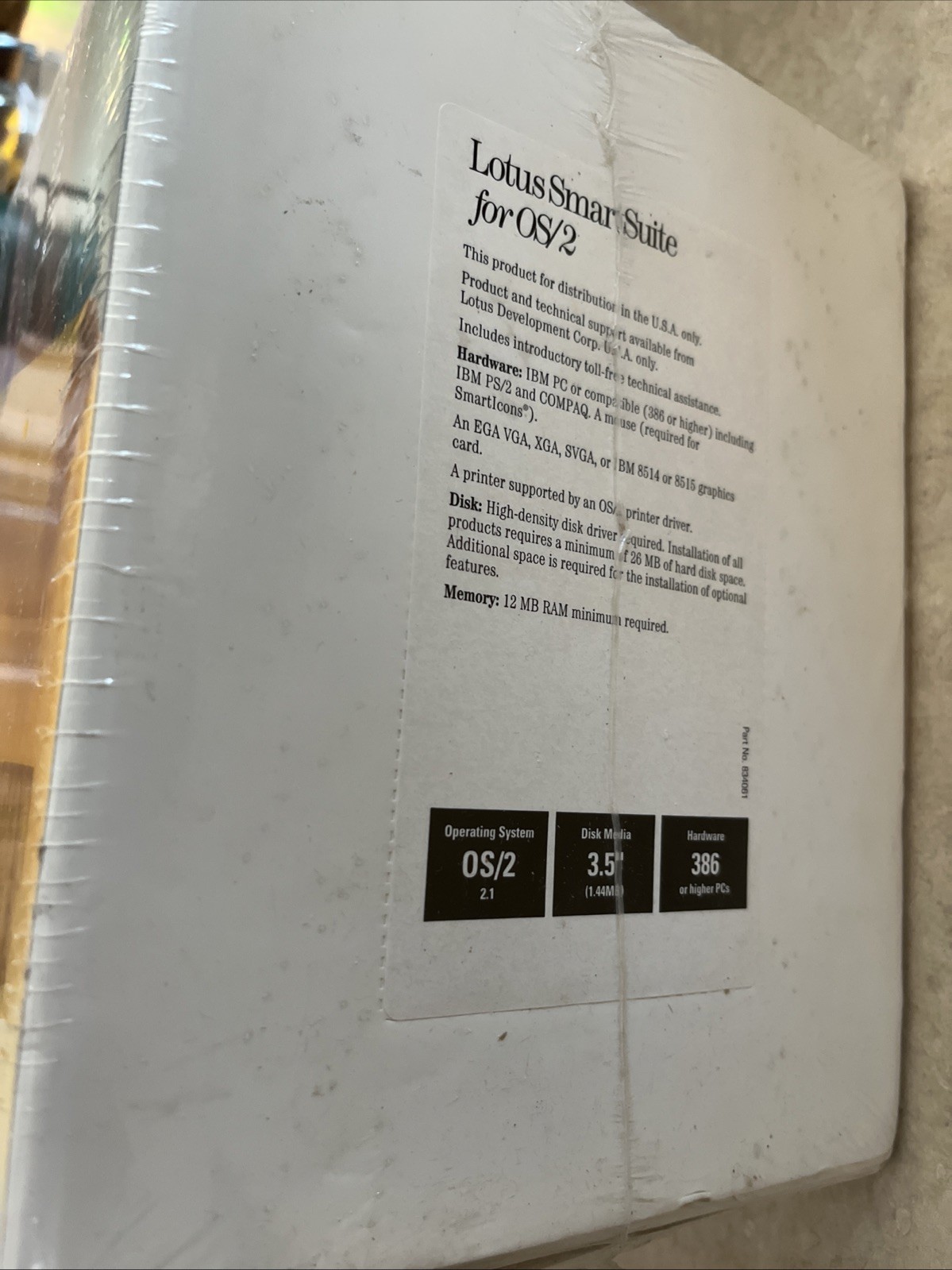 Lotus Smart Suite IBM OS/2 NEVER OPENED SEALED 3.5 3 1/2 Floppy Disk