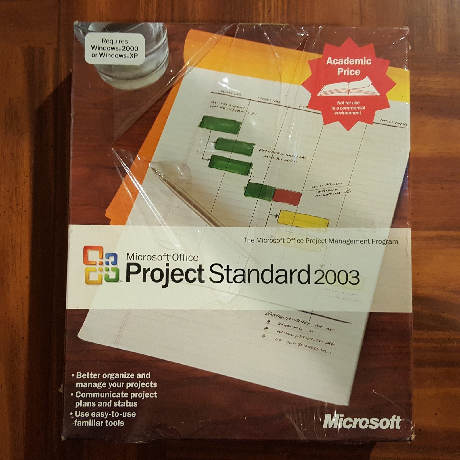 NEW Microsoft Office Project Standard 2003 ACADEMIC Full Version SEALED BOX