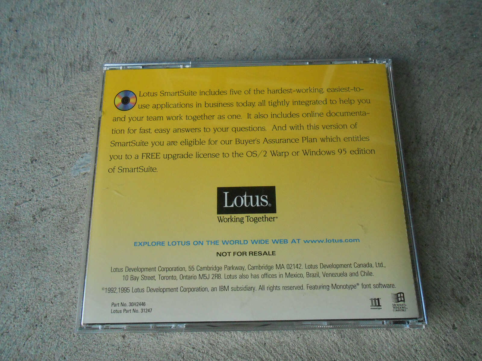 LOTUS SMARTSUITER-RELEASE 4-CD ROM EDITION-PROMO-LN