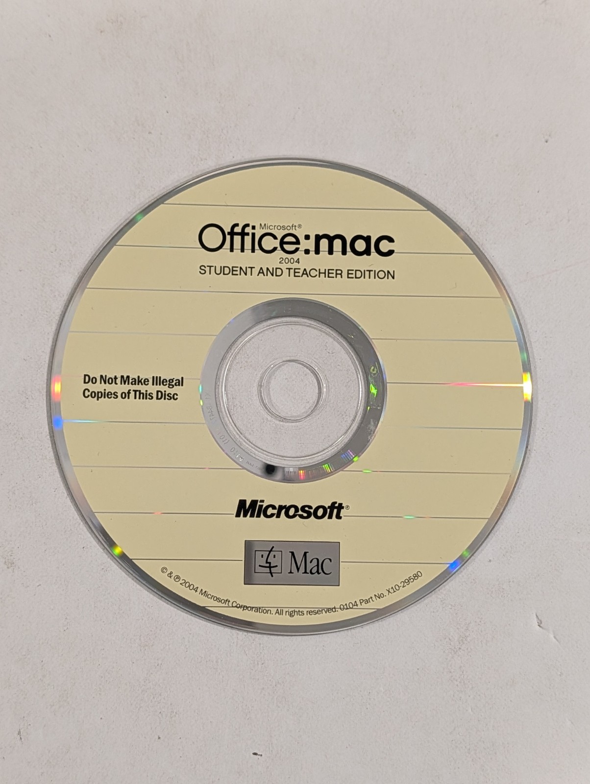 Microsoft Office Mac Student And Teacher Edition 2004 – Disc Only