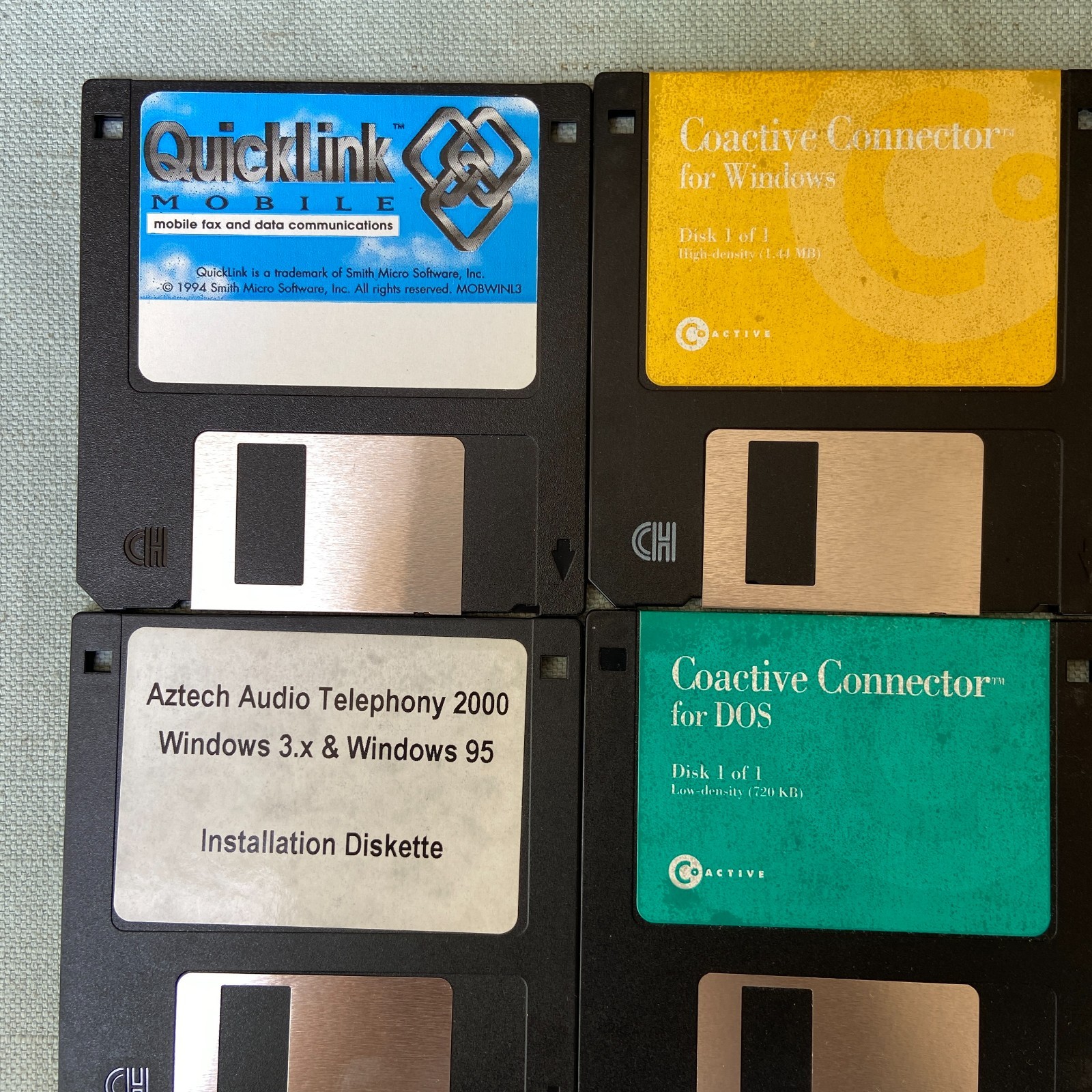 Software Lot 3.5” HP FaxPhone BocaModem Test Drive Internet Office Quicklink Coa