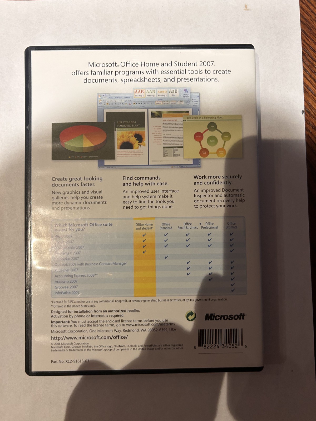 Microsoft office home and student 2007 with product key