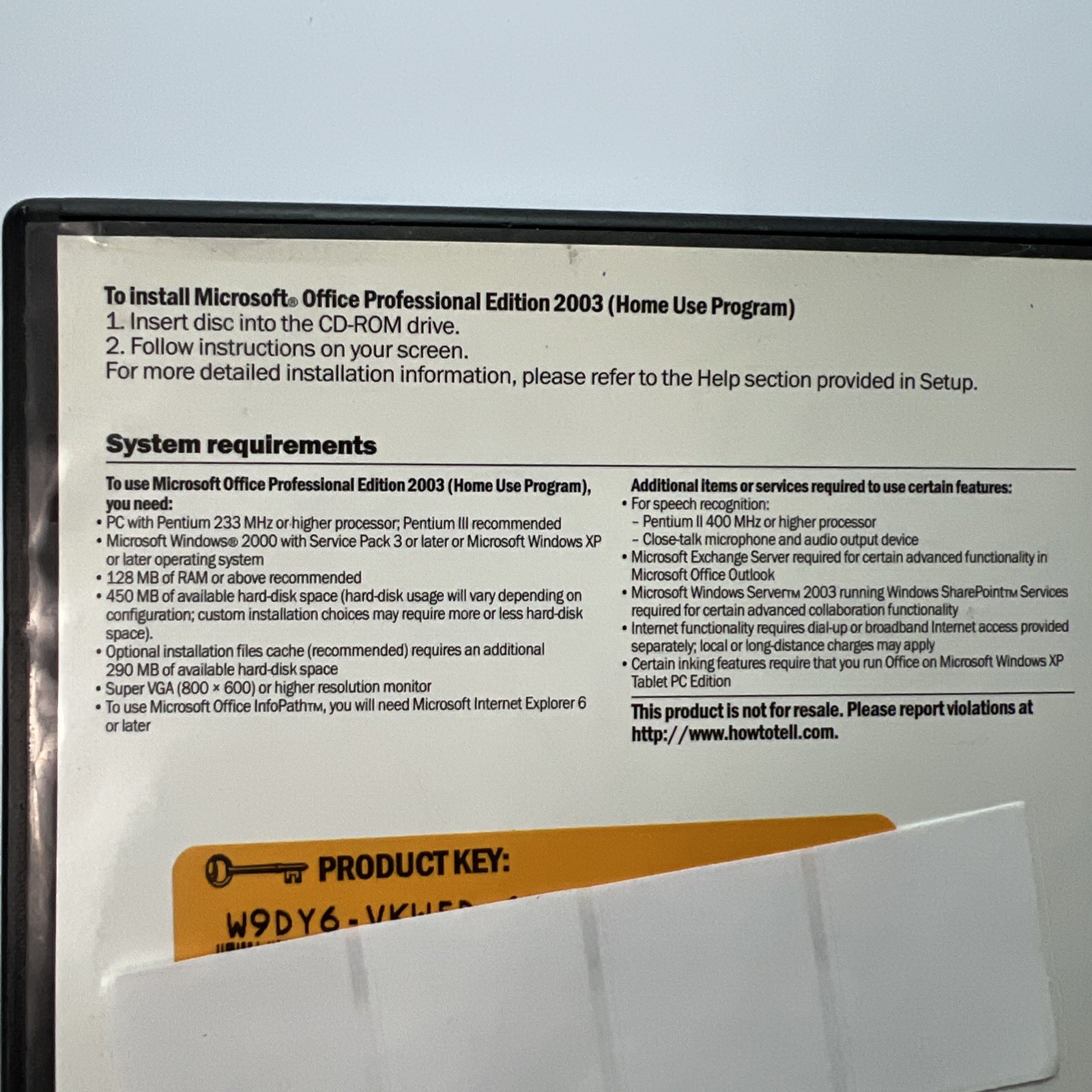 Microsoft Office Professional Edition 2003 – Home Use Program – with Product Key