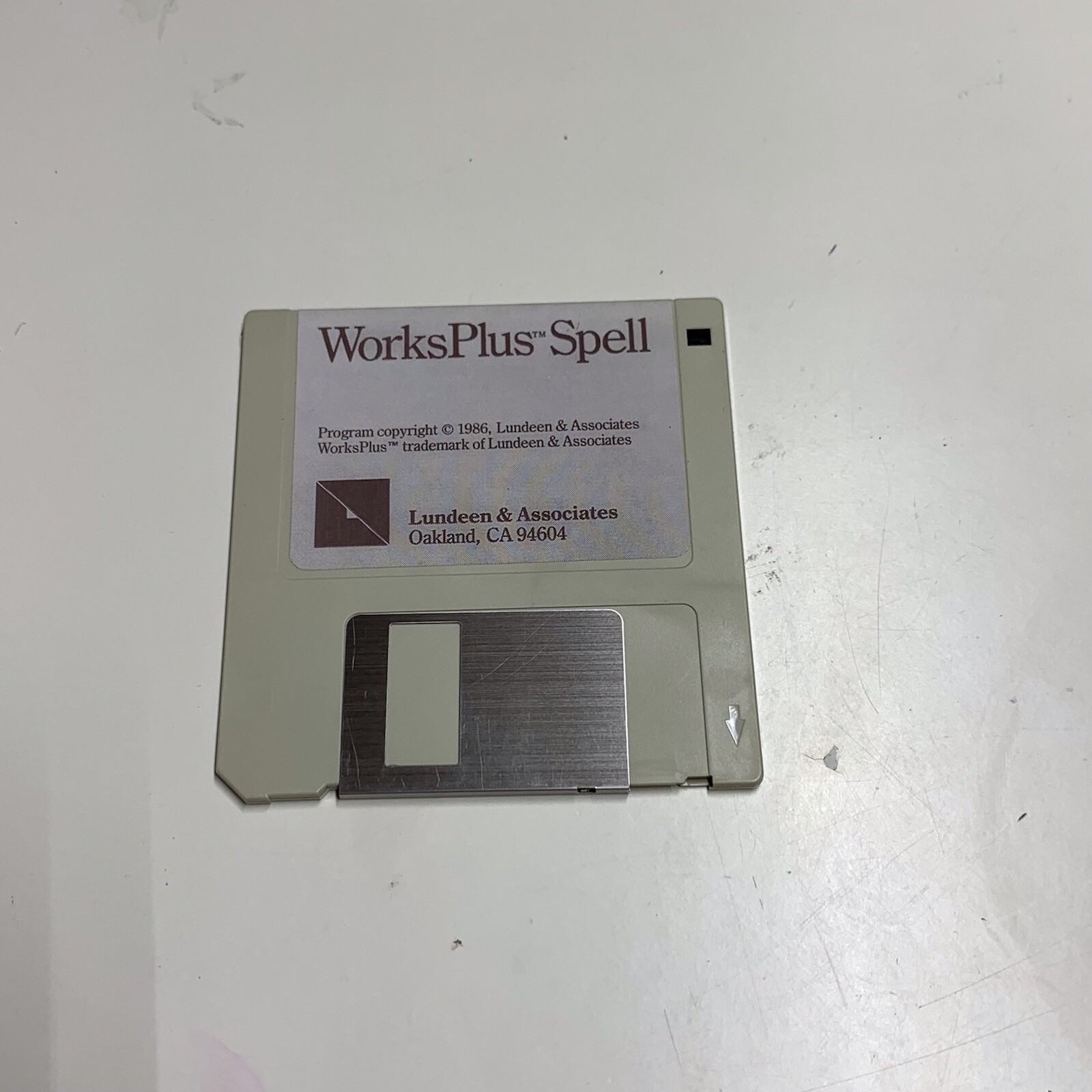Works plus Spell Program 3.5” Disk Vintage 1986, Untested