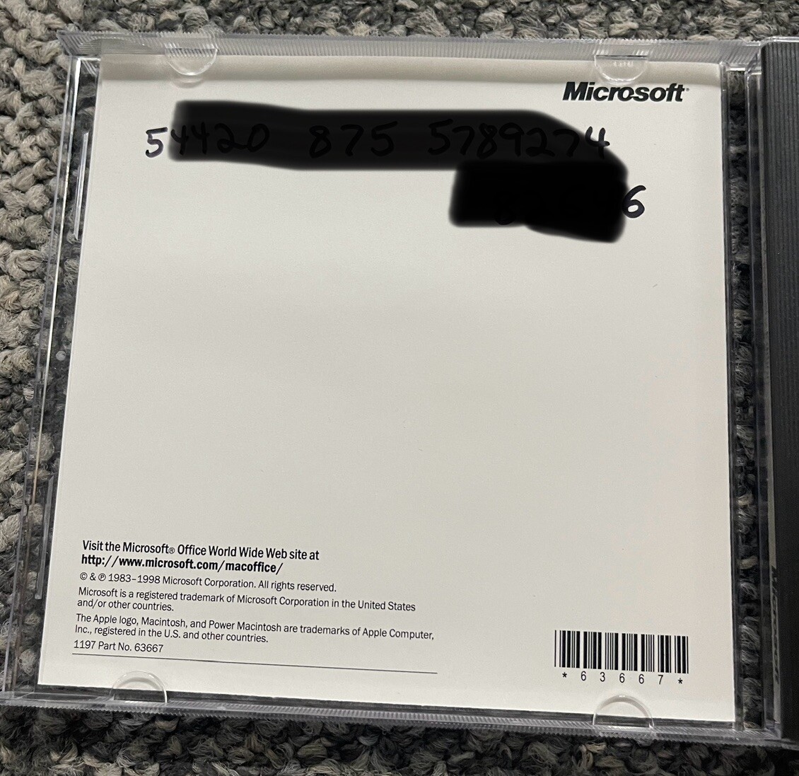 MICROSOFT WORD 98 Macintosh Edition Upgrade Cd-Rom Only