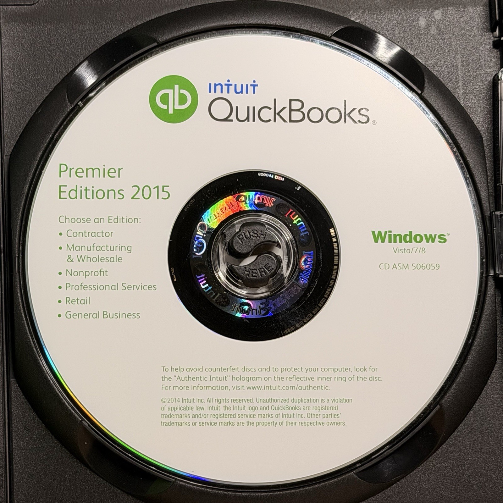 QuickBooks Desktop Premier 2015 Windows Accounting -NO SUBSCRIPTI0N- TESTED