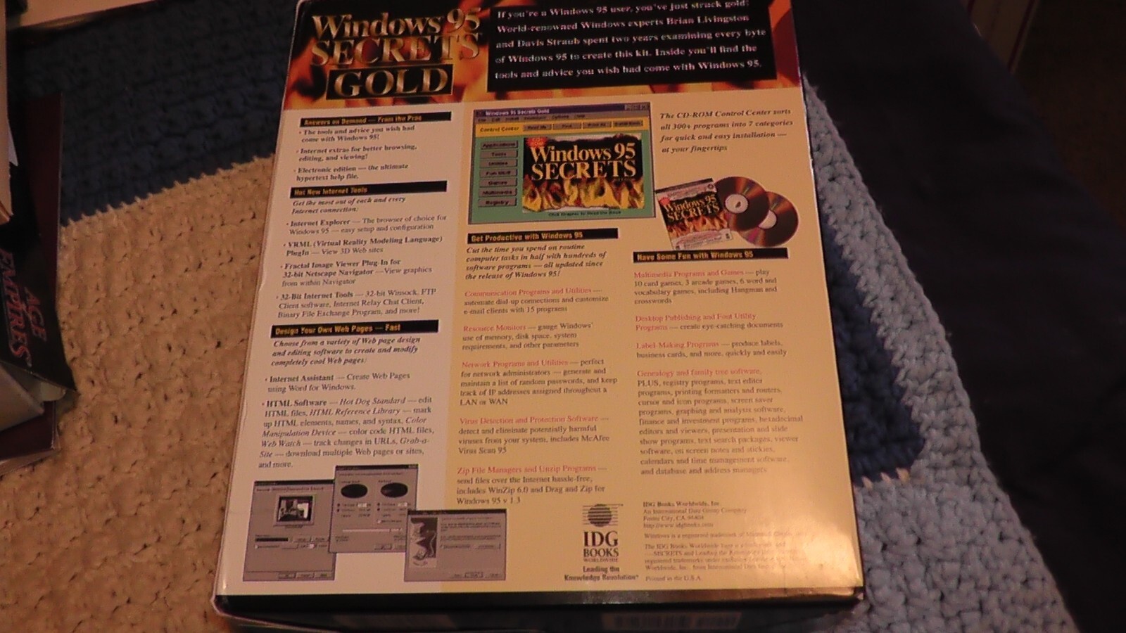 pc windows 95 secrets gold deluxe edition livingston straub big box book softwar