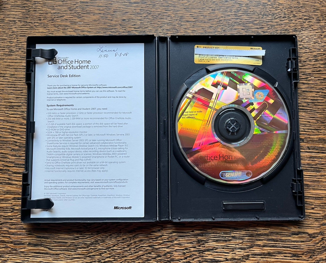 Microsoft Office Home and Student 2007 Service Desk Edition w/ Product Key