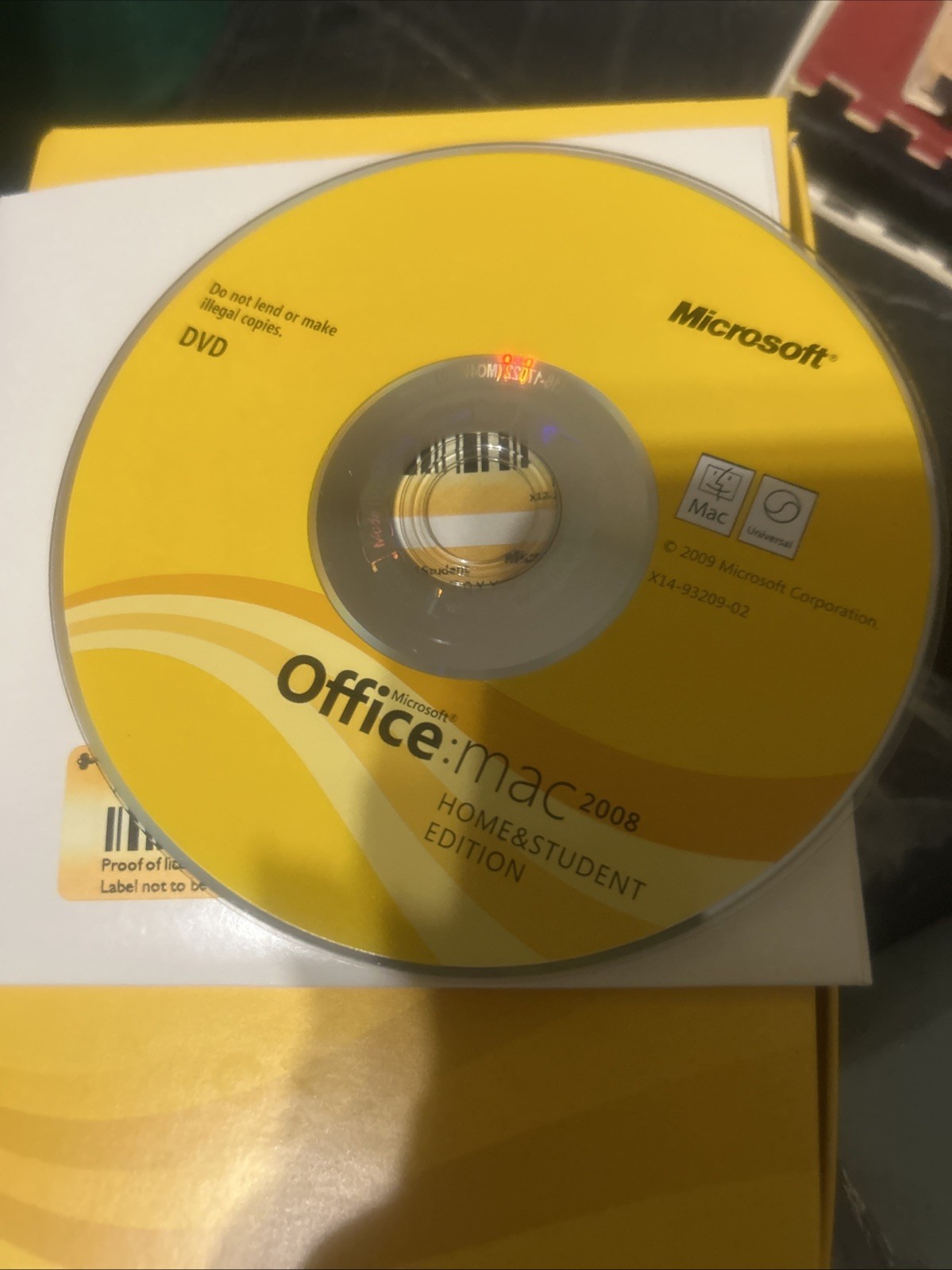 Microsoft Office 2008 Home and Student Edition for Mac with key – Preowned
