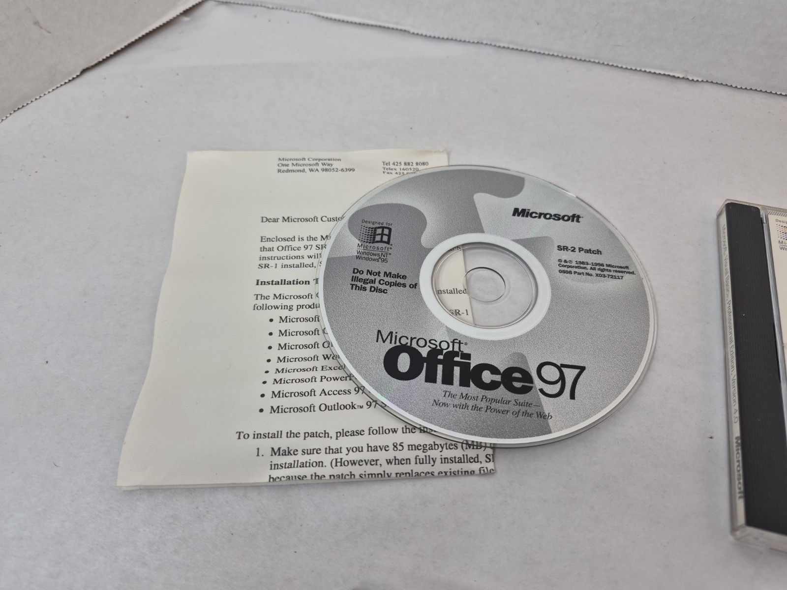Lot of 3 Microsoft Software CDs Office 97 Visual Basic