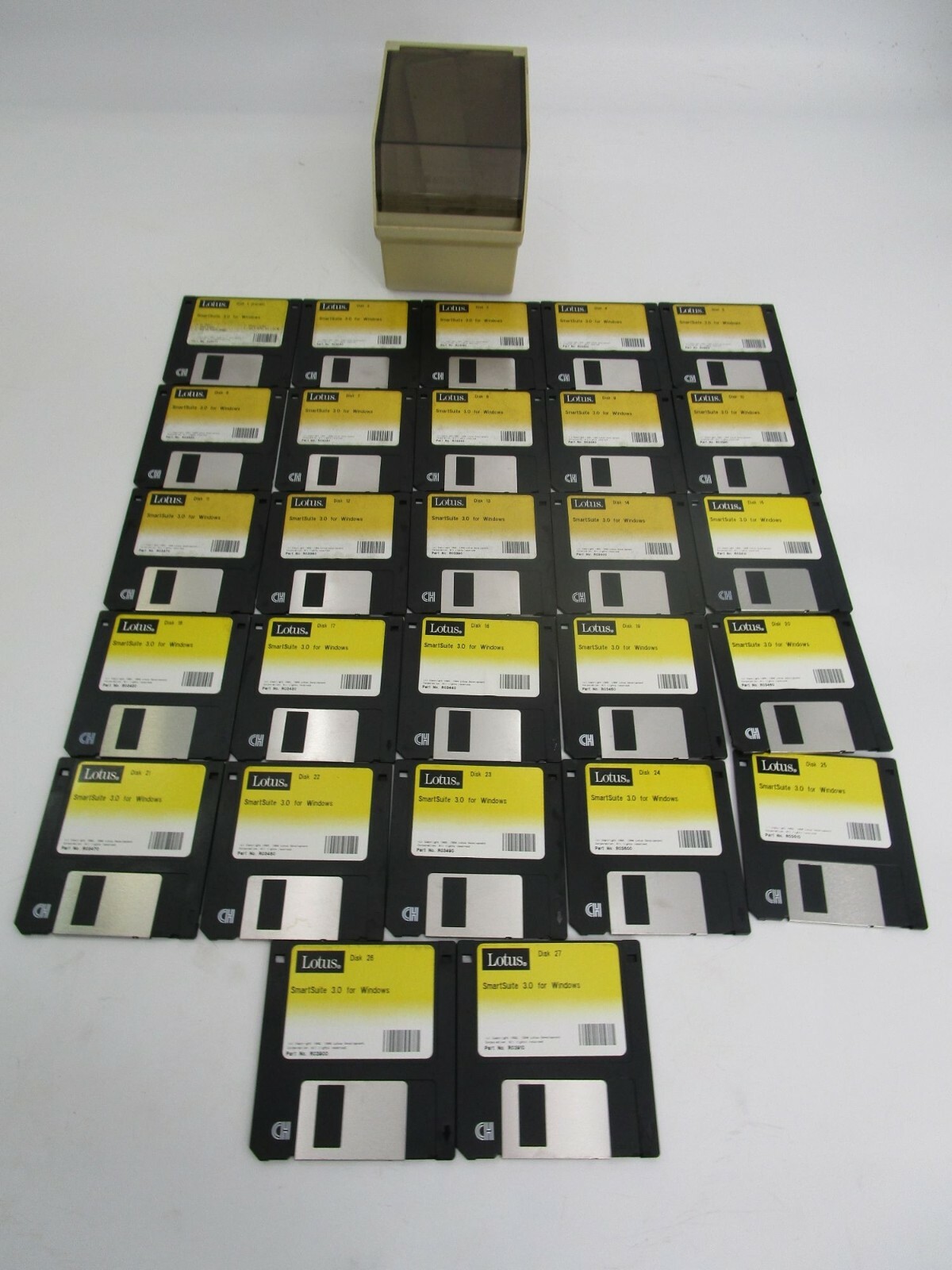 Vintage Lot Floppy Diskettes 3.5 Inch with Case Lotus Windows Microsoft Software