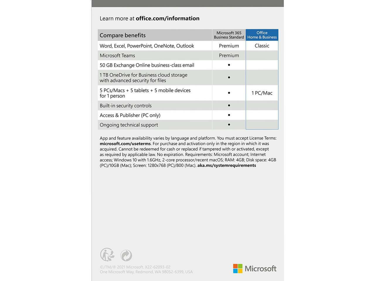 Microsoft Office Home & Business 2021 | One Time Purchase, 1 Device | Windows 10
