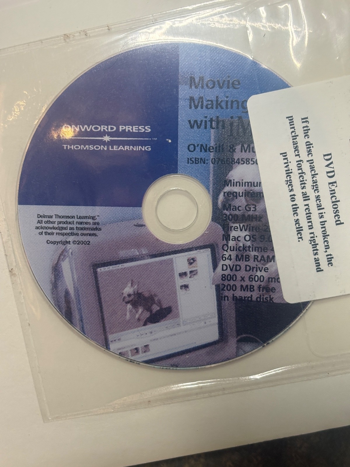 ONWORD PRESS MOVIE MAKING WITH iMOVIE NEVER OPENED DVD WITH TUTORIAL MOVIES