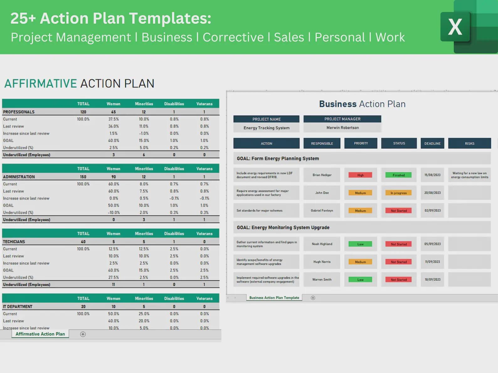 25+ Action Plan Templates Excel | Project, Business, Personal, Sales & Strategy