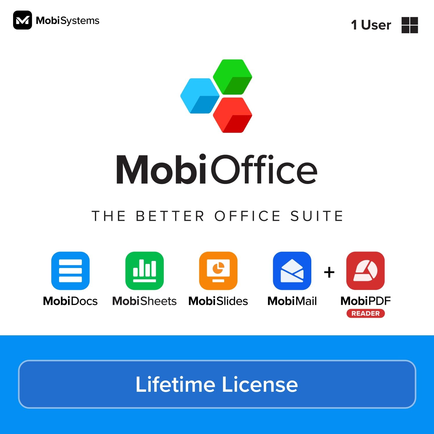 MobiOffice 4-in-1 Productivity Suite for Windows | License | Includes Word Pr…