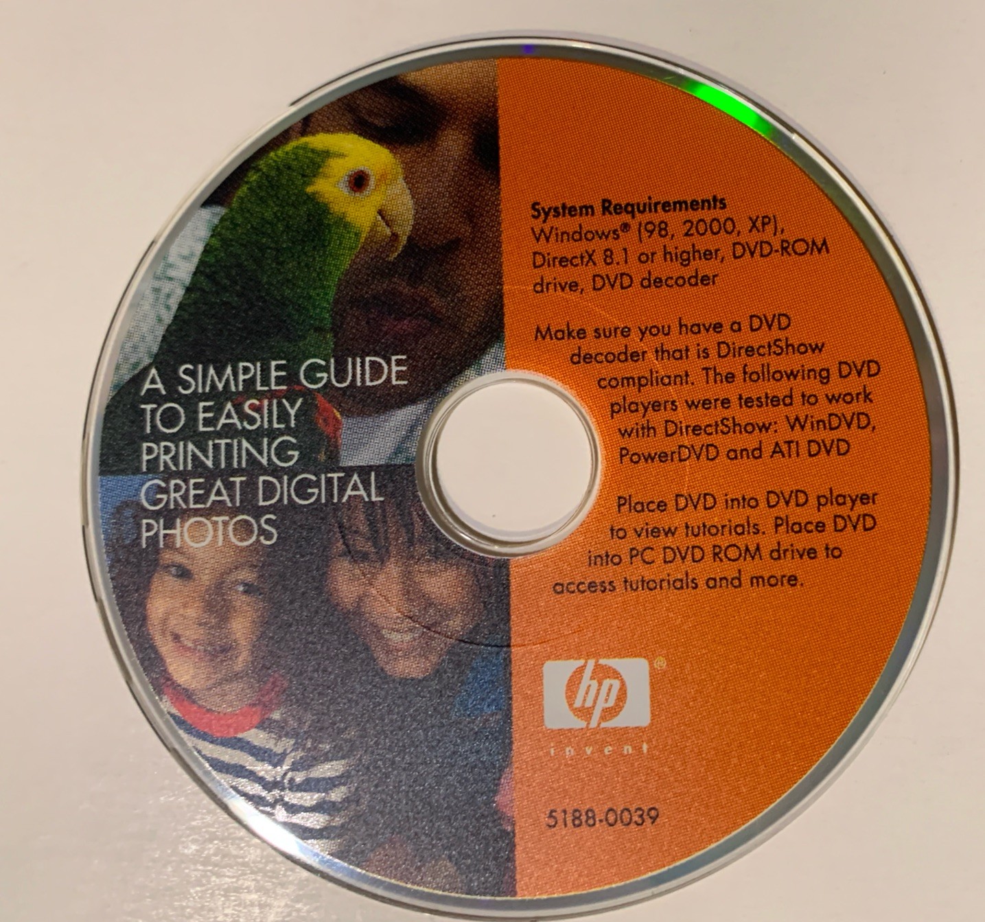 HP Digital Print Software 5188-0039 3.5 Disc Windows 98/2000/XP NEW OEM