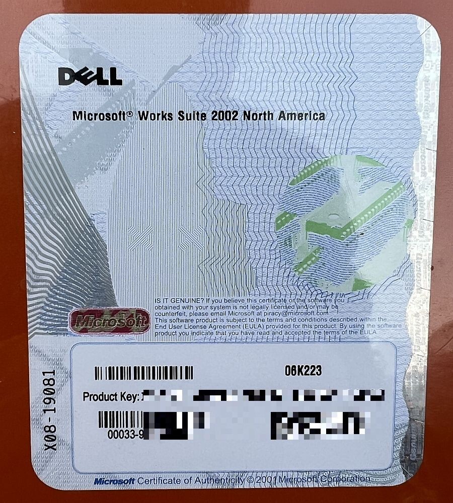 New Microsoft Works Suite 2002 CD set w/ Key North America Version SEALED