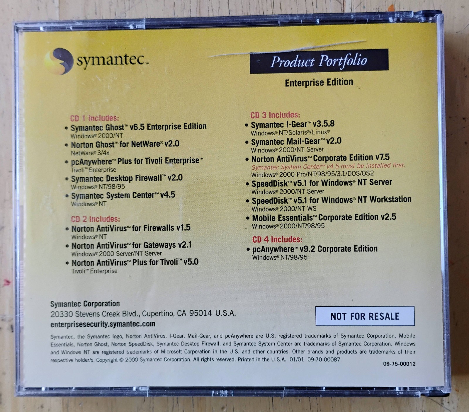 Poduct Portfolio Enterprise Edition, Symantec