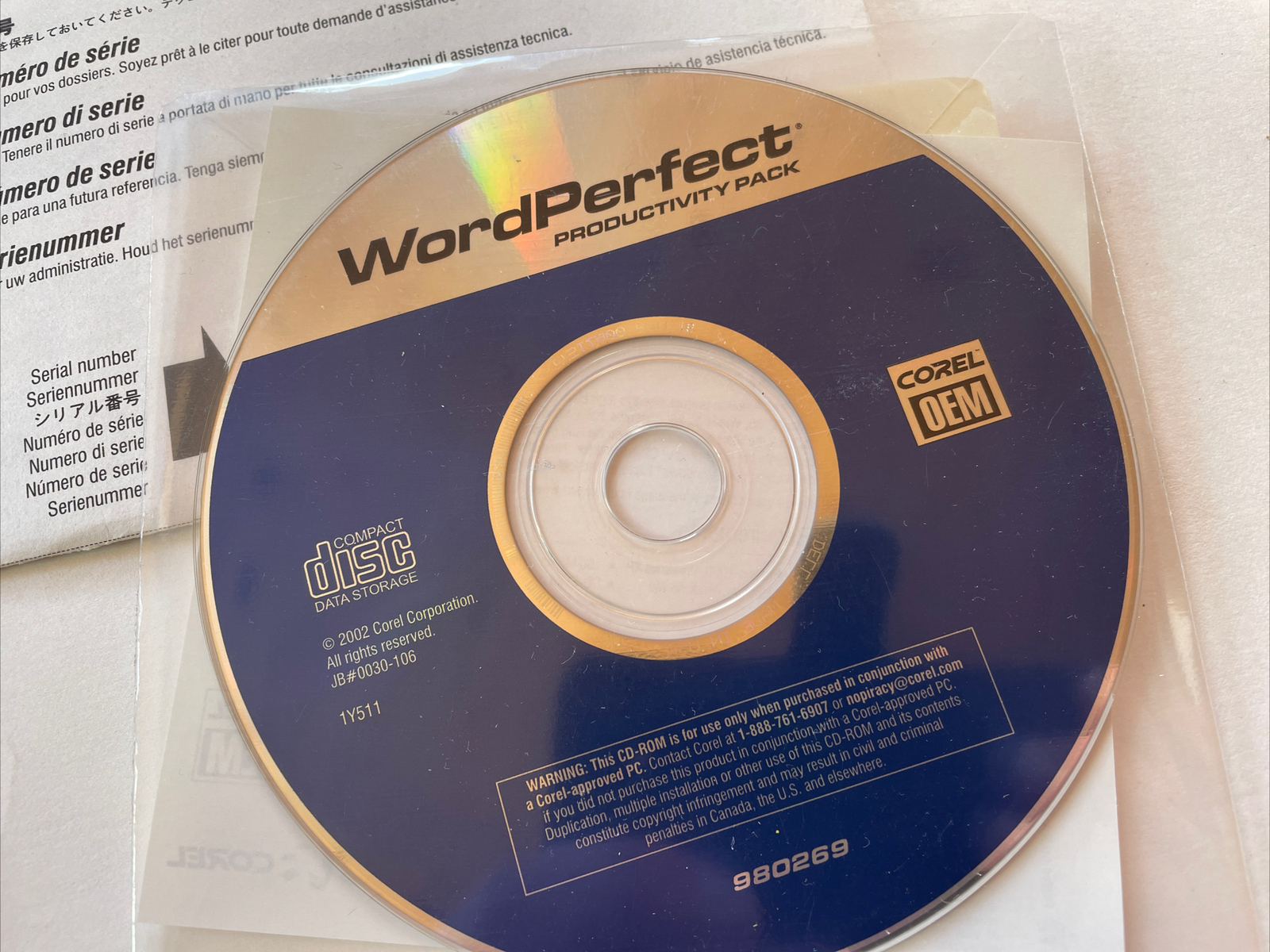 Corel Suite WordPerfect 8 Windows 95, NT4.0 Academic Ed. + WP Productivity Pack
