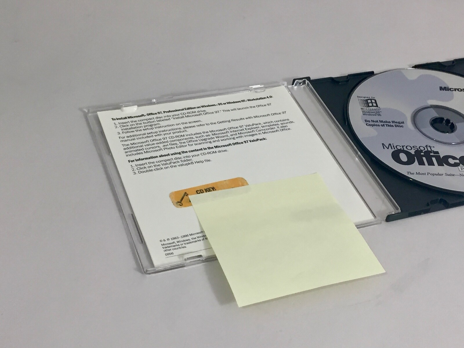 Microsoft Office 97 Professional Edition CD-ROM with Product Key for Windows PC