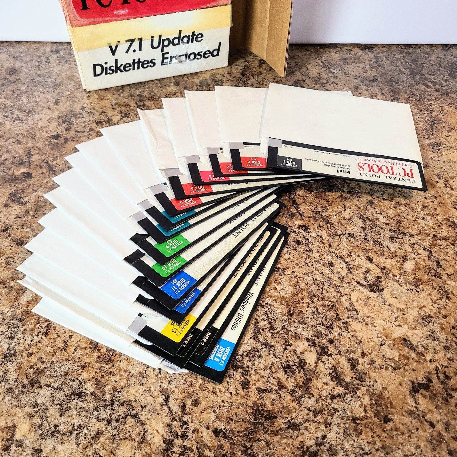 1991 Central Point PC Tools, 5″ Floppy Diskettes, DOS Disks, 17 Disks In All