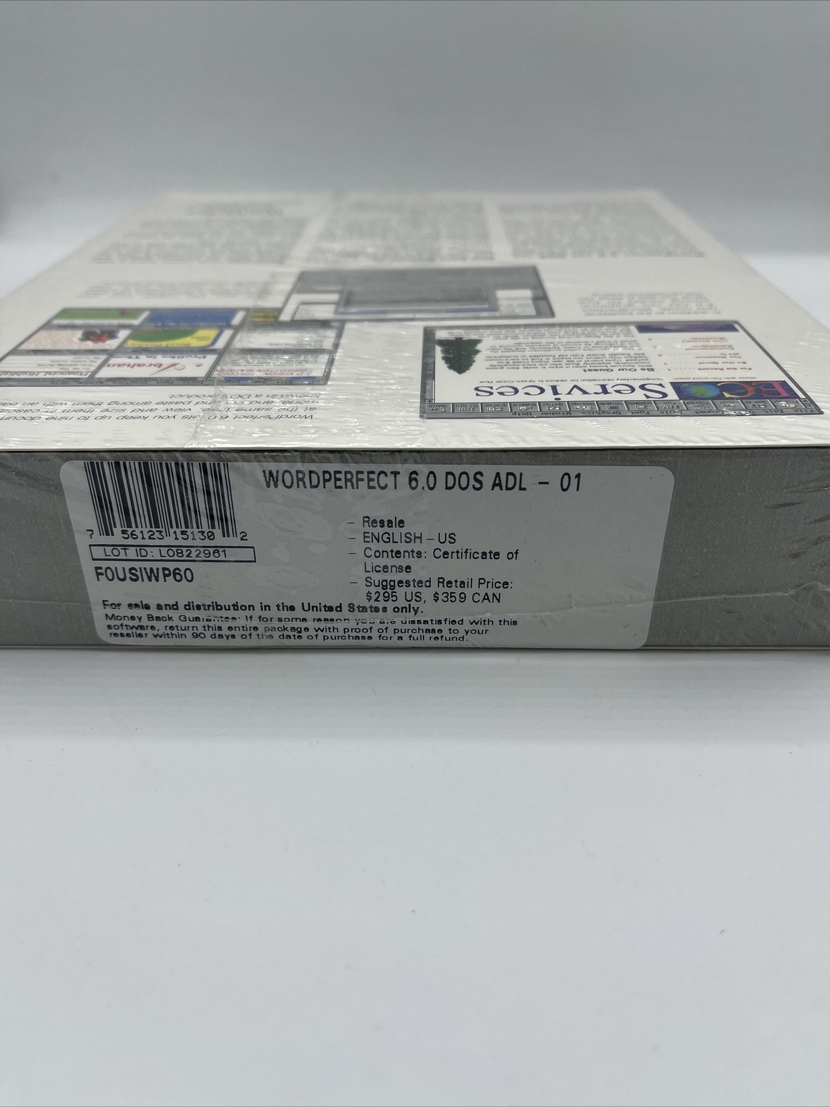 Word Perfect Version 6.0 DOS SEALED. Additional License 1 Pack.