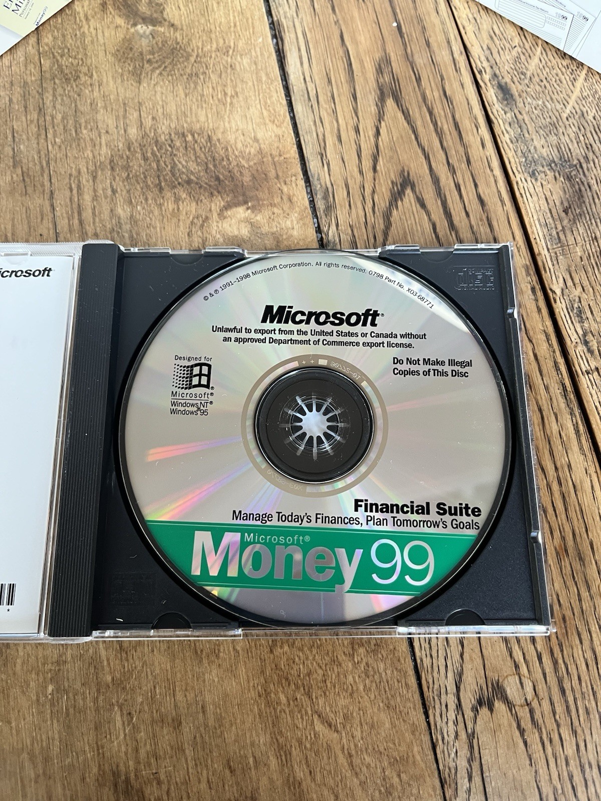 Rare Microsoft Money 99 Financial Suite CD Software | Big Open Box Windows PC