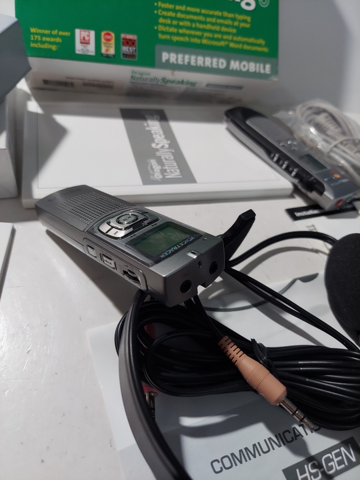 Dragon Naturally Speaking 9 Speech Recognition Software w/Headset & Recorders