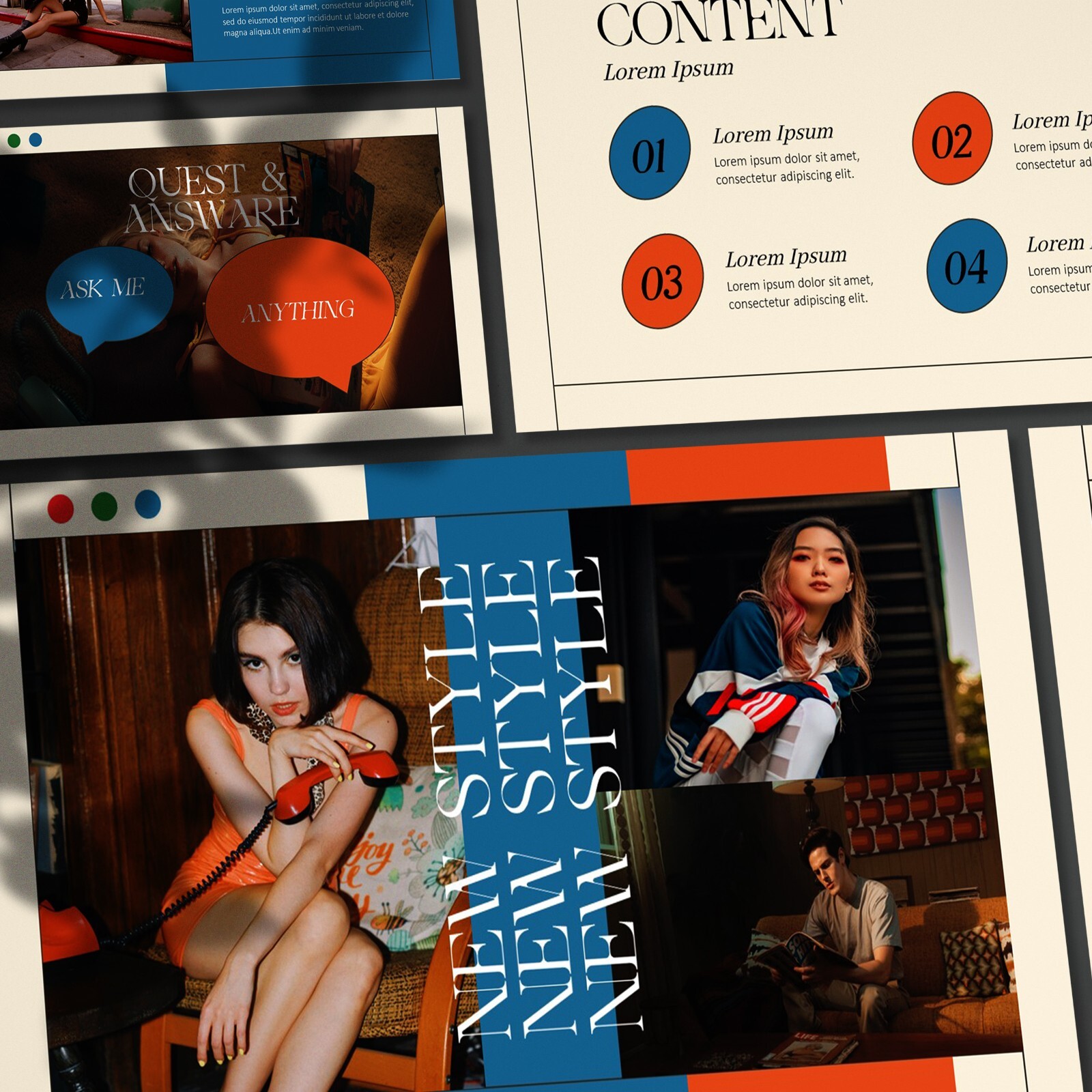 Retro Minimalist PowerPoint Template – Clean Modern Aesthetic Pitch Deck