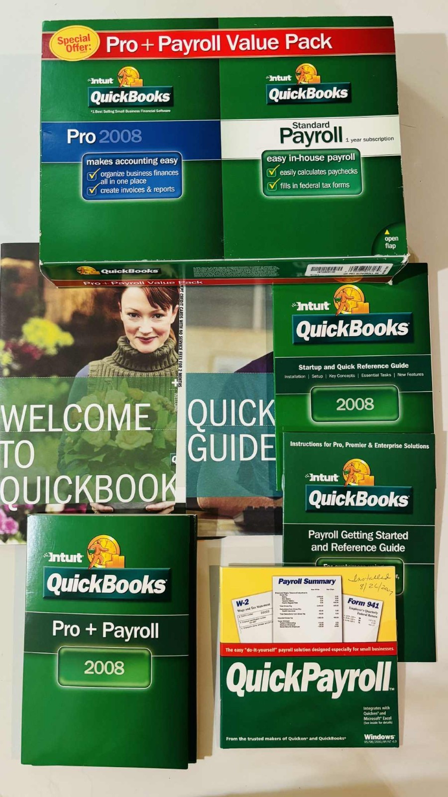 Quickbooks Pro 2008 Retail Lifetime License + Payroll