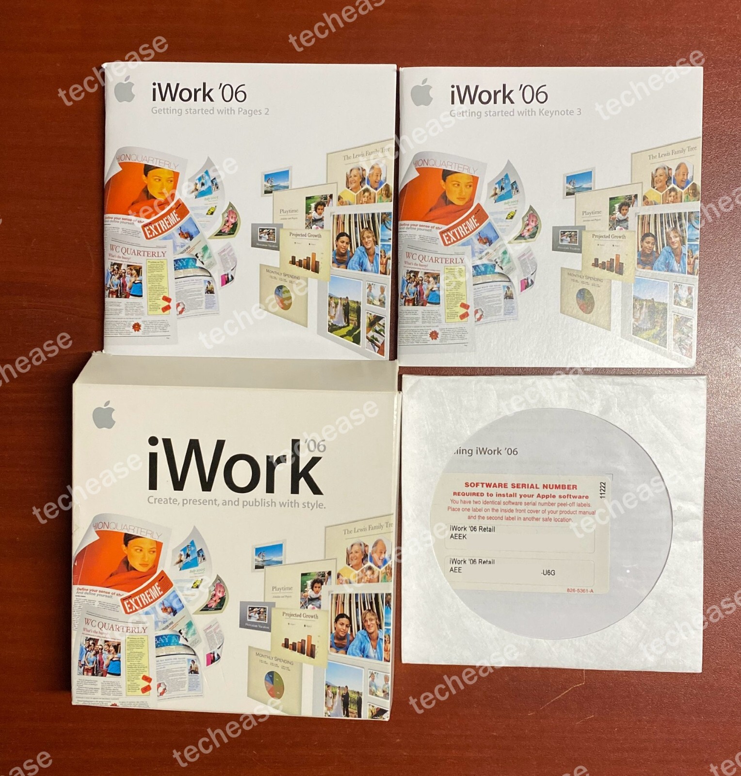 Apple iWork ’06 Full Version for Mac – Tested, MA222Z/A, Product Key, Manuals