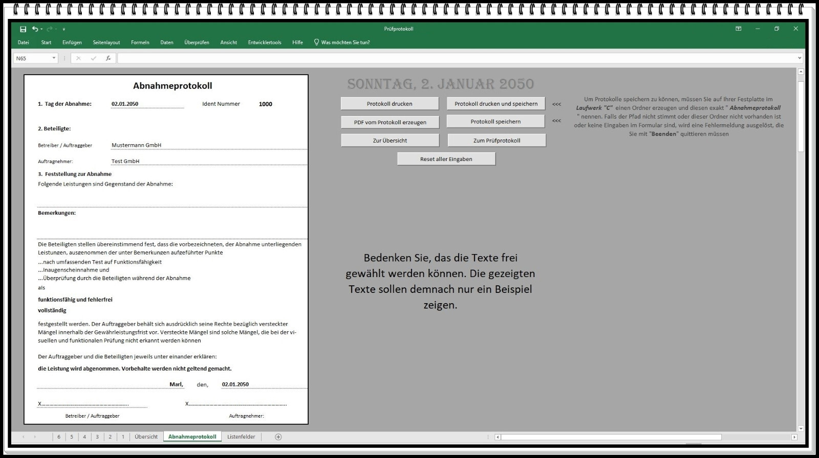 DGUV 1 Slings Test Book – Excel Management & Documentation Tool