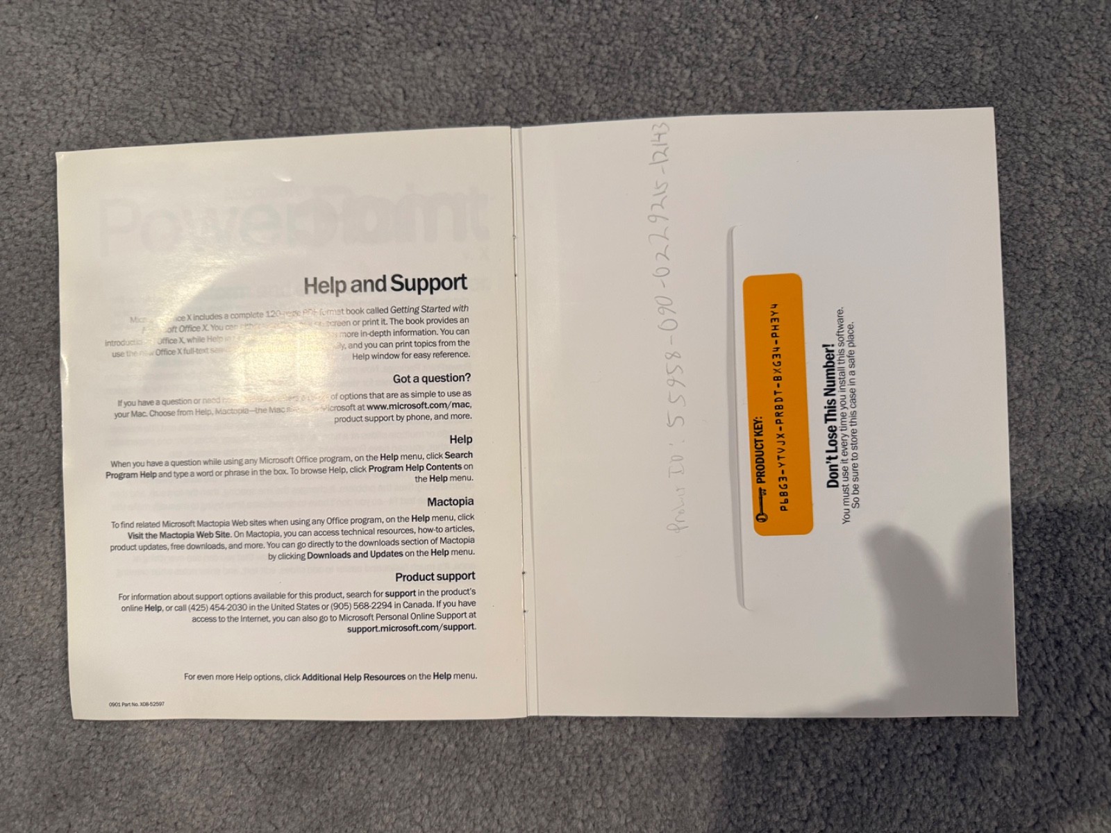 Vintage Microsoft Office:Mac 2001 with Product CD Key