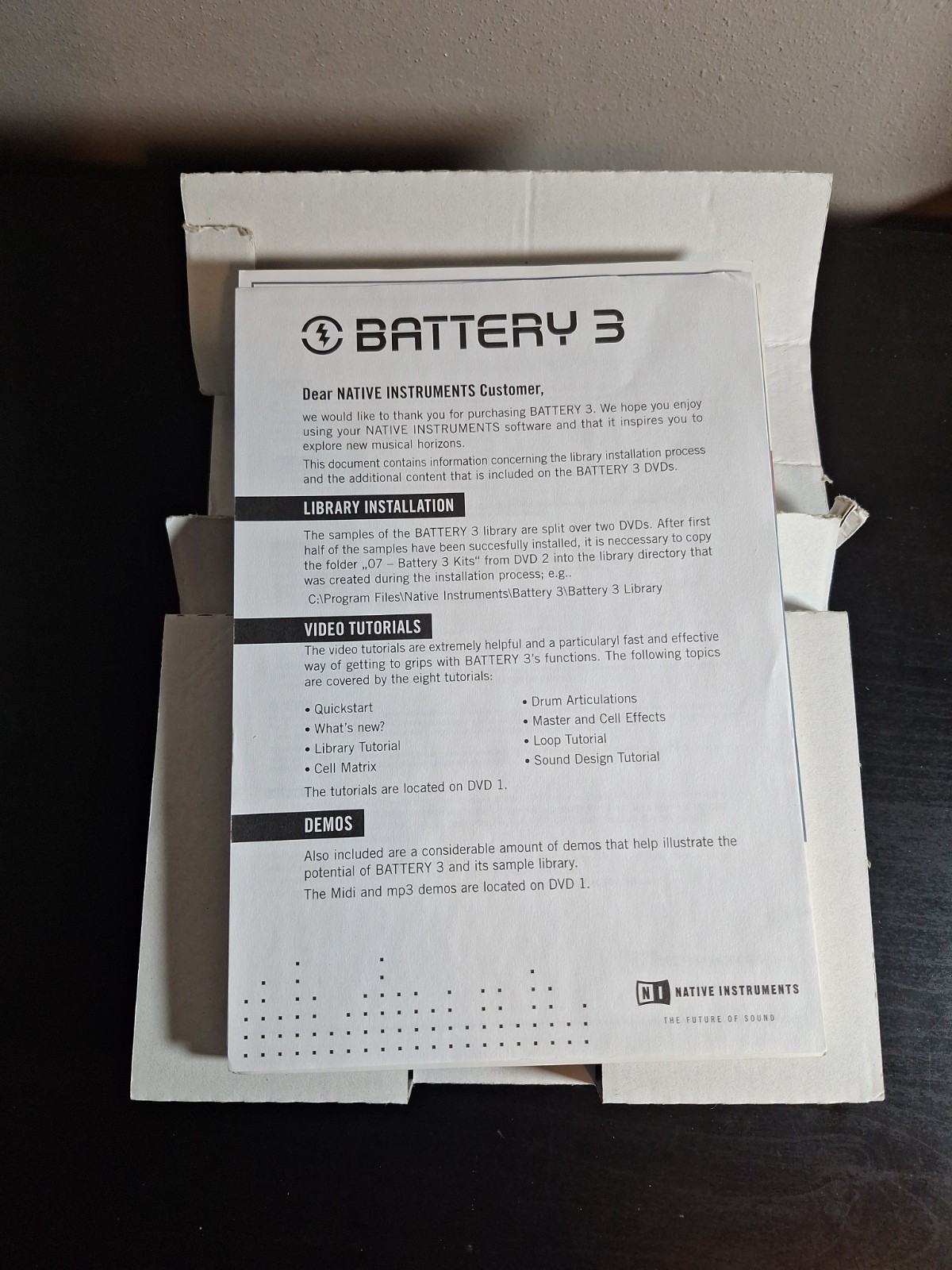 Native Instruments Battery 3 Windows XP Mac OS X – USED SERIAL