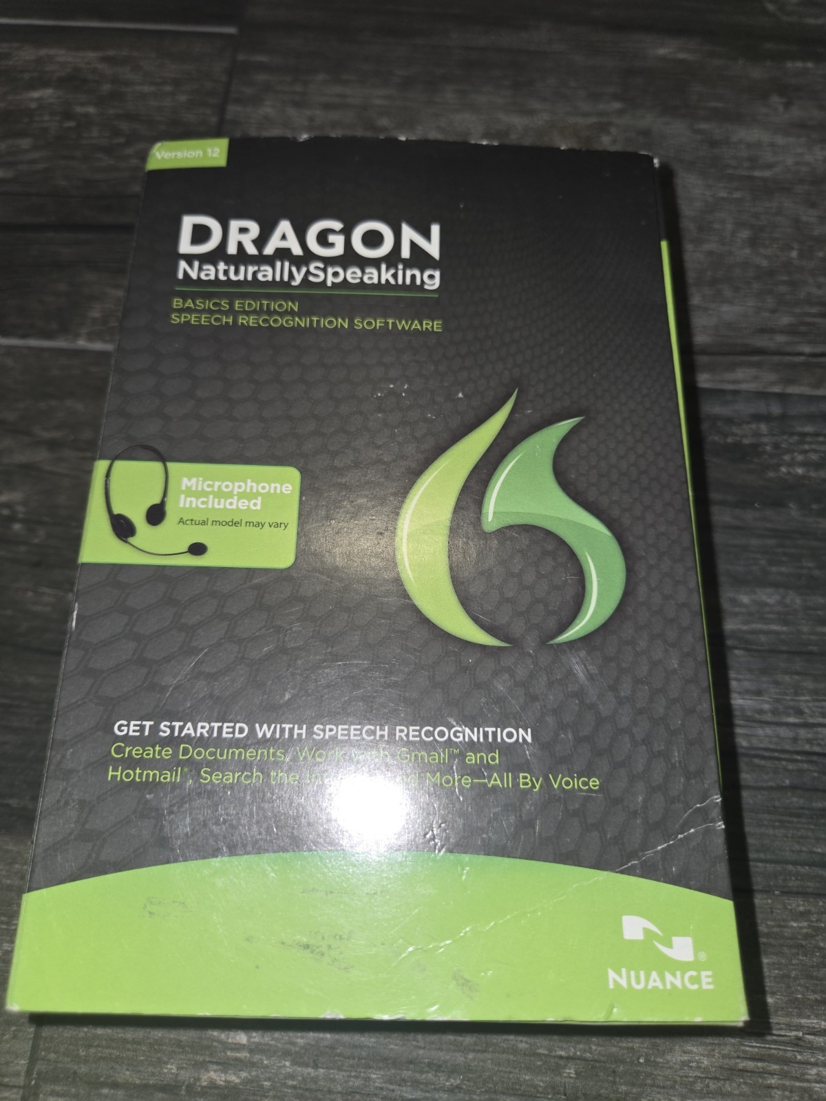 Nuance Dragon NaturallySpeaking 12 Basic Speech Recognition Software App Windows