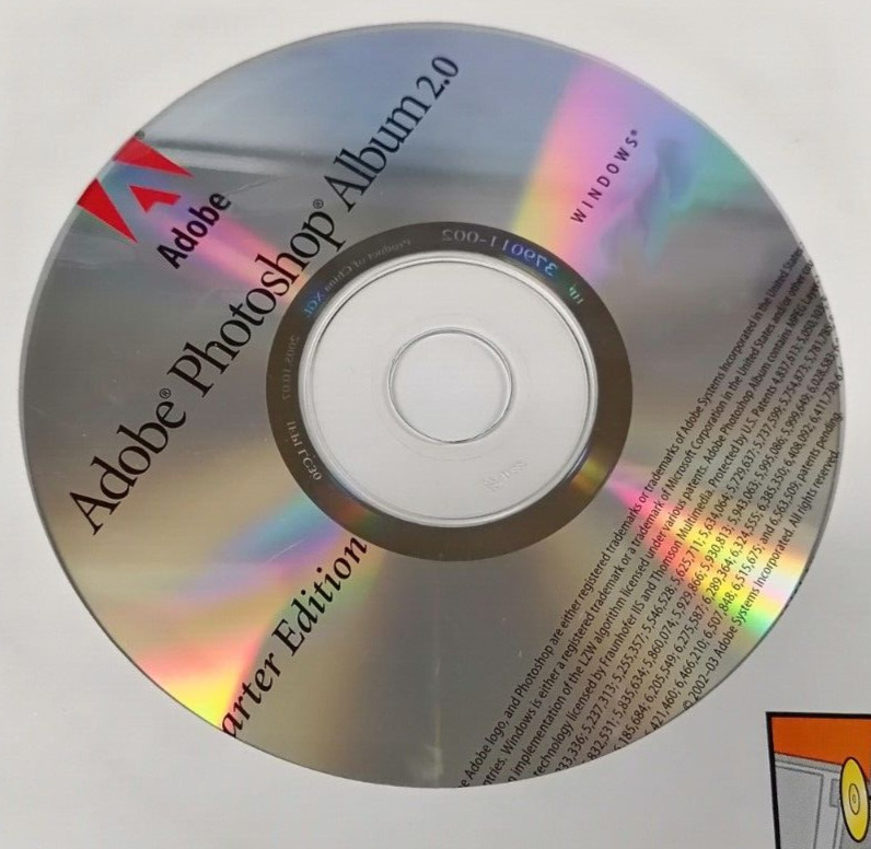 NIB Adobe Photoshop Album 2.0 Starter Edition Disc