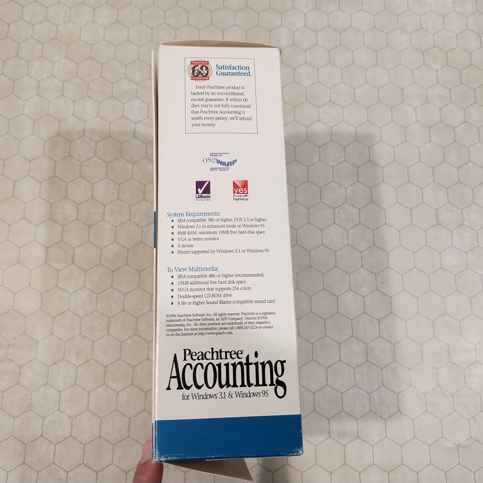 Peachtree Accounting Release 3.5, Windows 3.1/Windows 95, 1996
