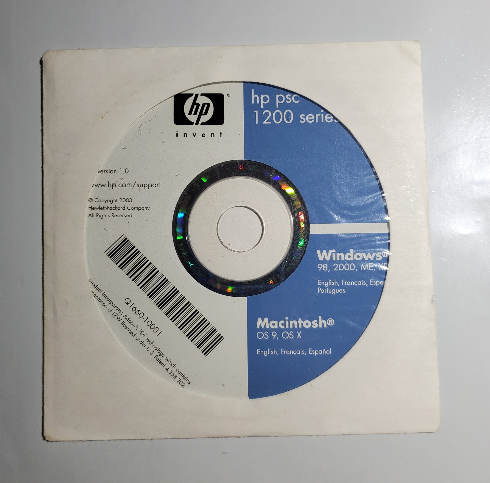 HP psc 1200 Series CD Version 1.0 Vintage 2003 Used See Pictures For Description
