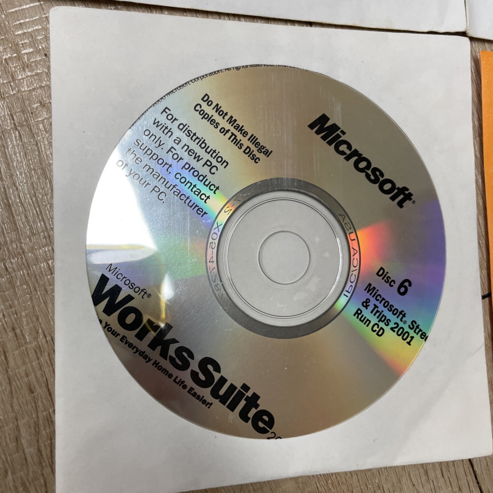 Microsoft Works Suite Software 2001 Disks 1 – 6 VINTAGE TECH (PC)