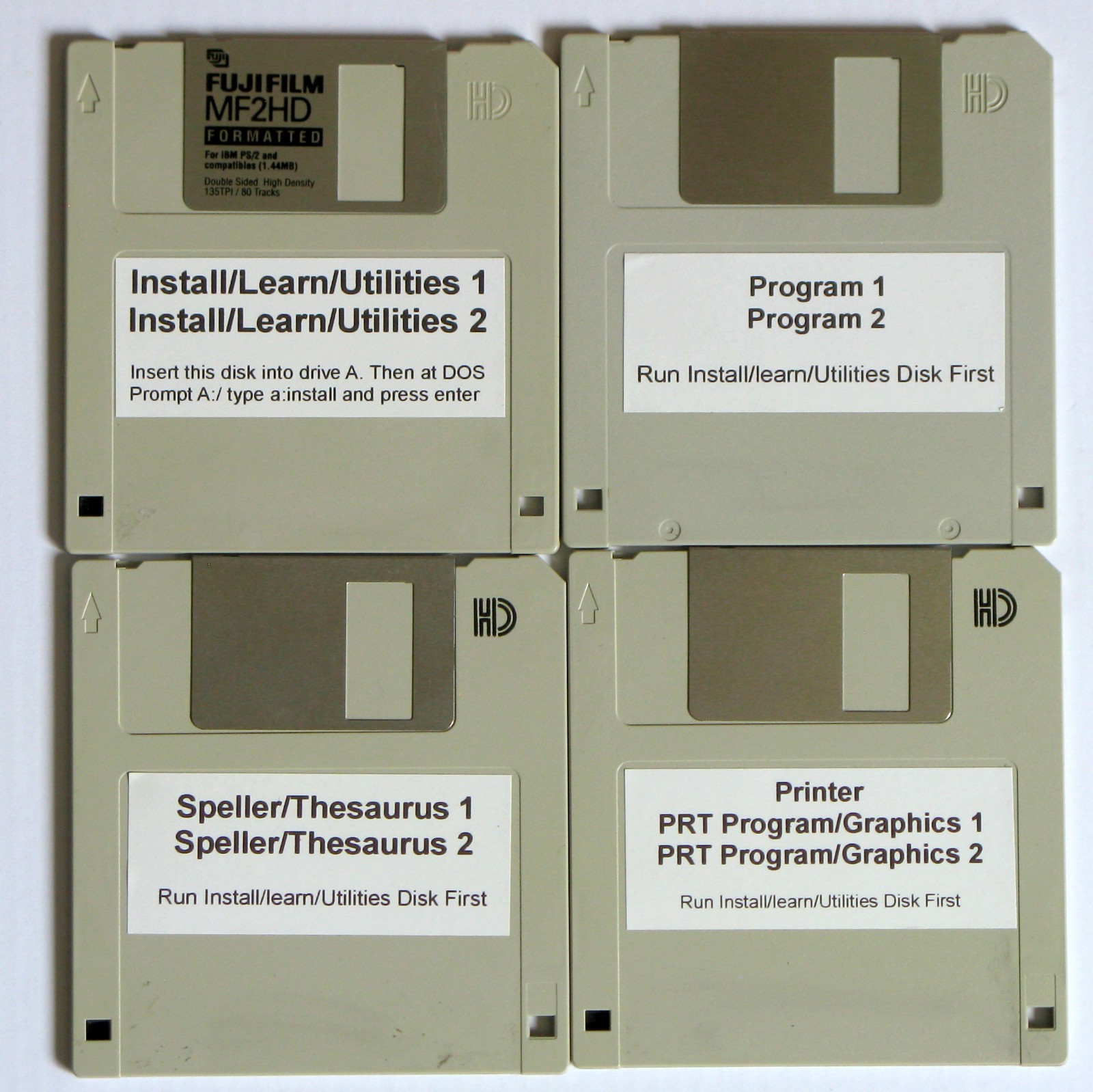WordPerfect 5.1 for DOS, Backup Copy on Floppy Disks with Registration Number