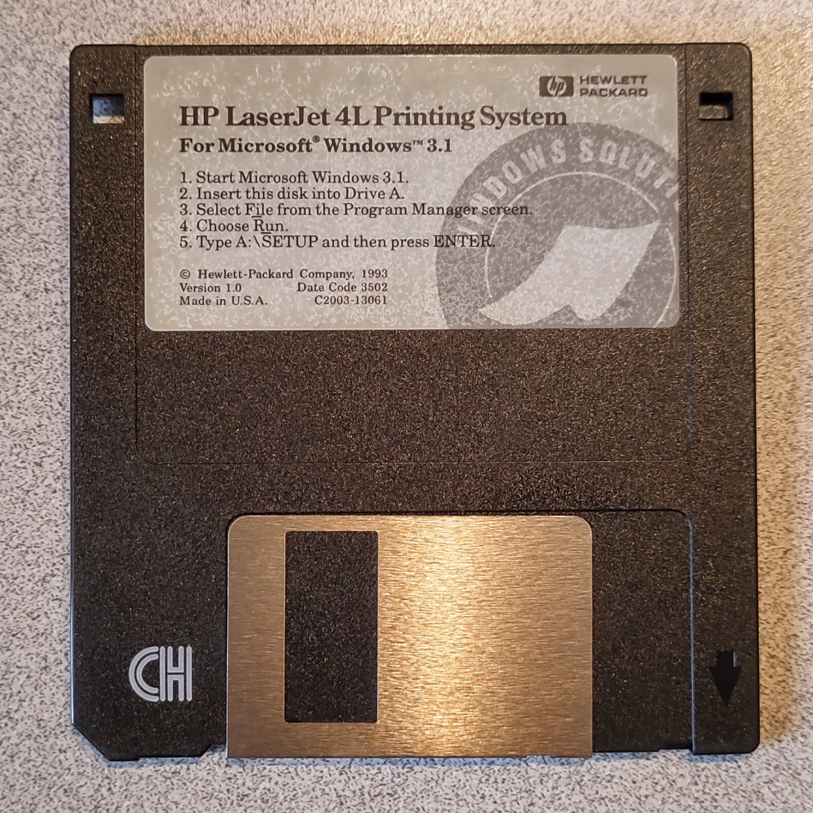 HP LaserJet 4L 3.5 Floppy Diskette Disk Software vintage DOS Drivers & Explorer