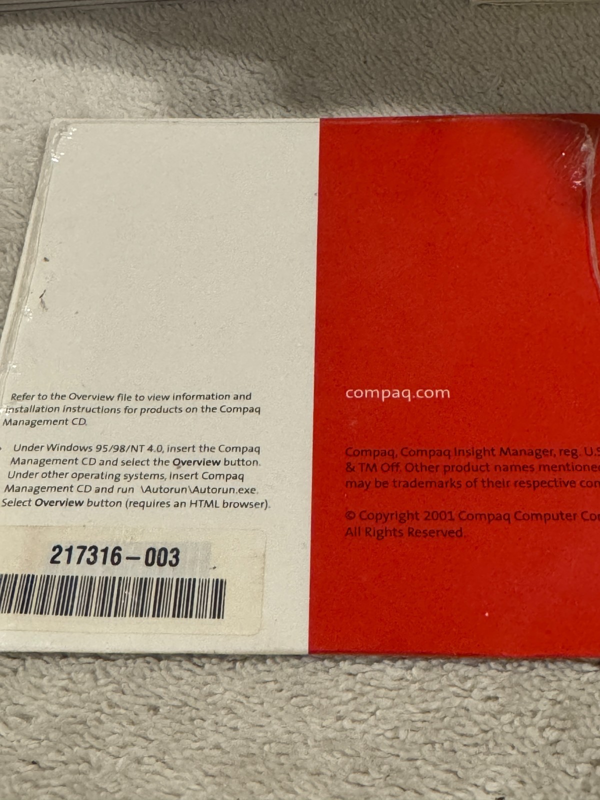 Compaq Management CD Release 5.20 – NEW/SEALED!!!