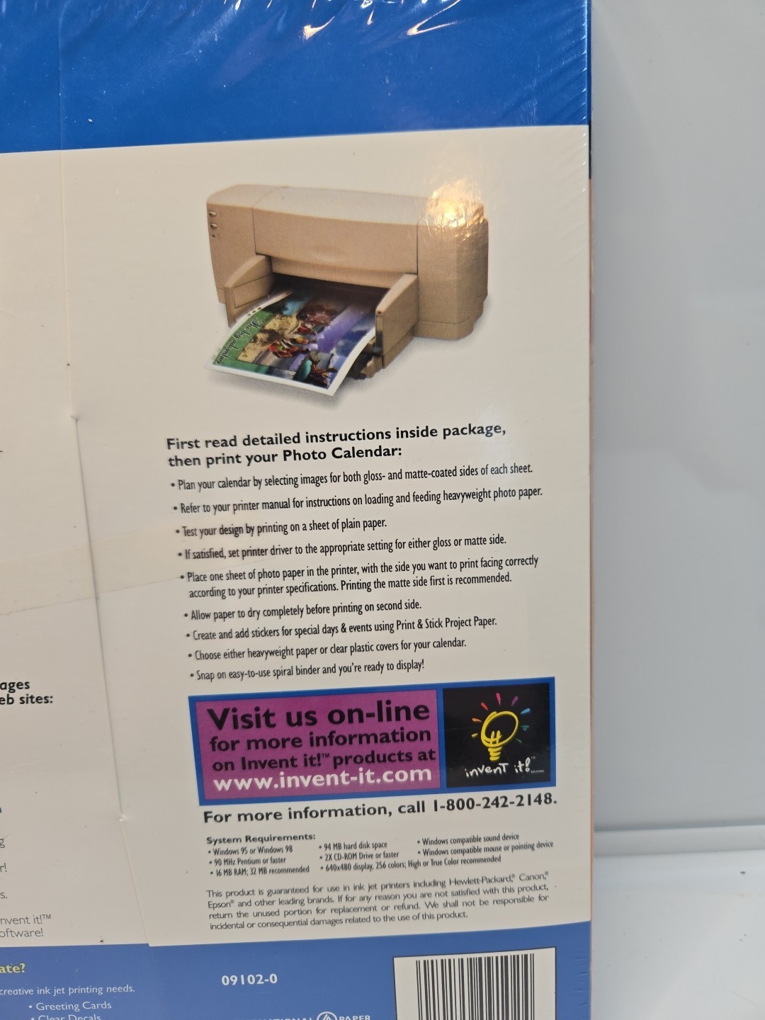 Invent it Photo Calendar Kit Plus for Ink Jet Printers Software Included NEW